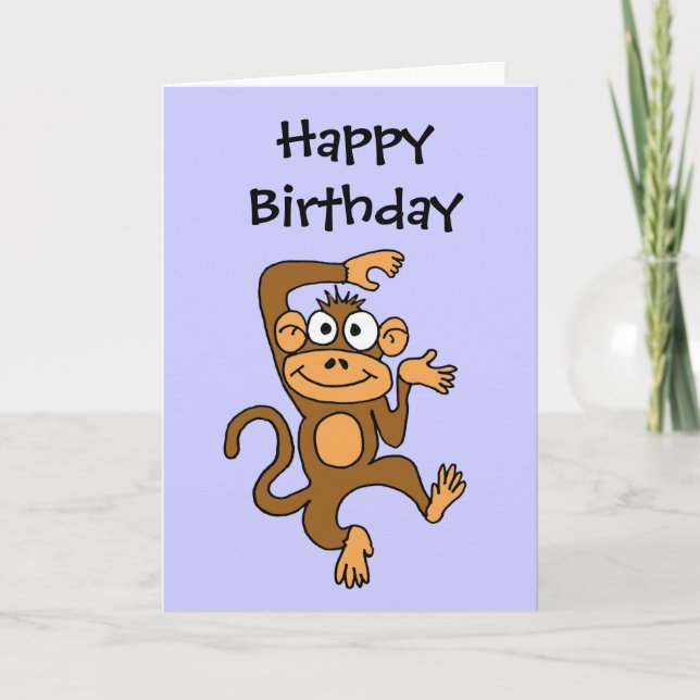 CA- Happy Dancing Monkey Card (Front)