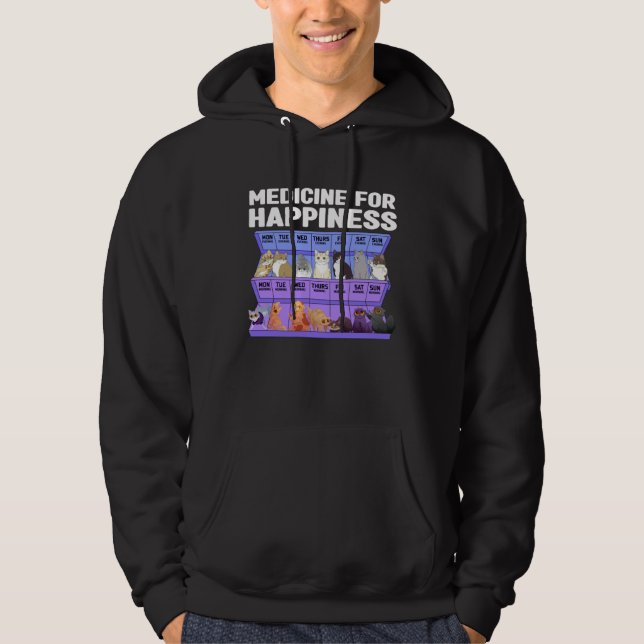 Ca Medicine For Happiness is Called Cats Kitten Hoodie (Front)