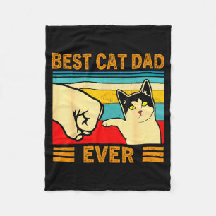 Ca Men Cat Dad Ever Funny Cat Lover Gift  Fleece Blanket