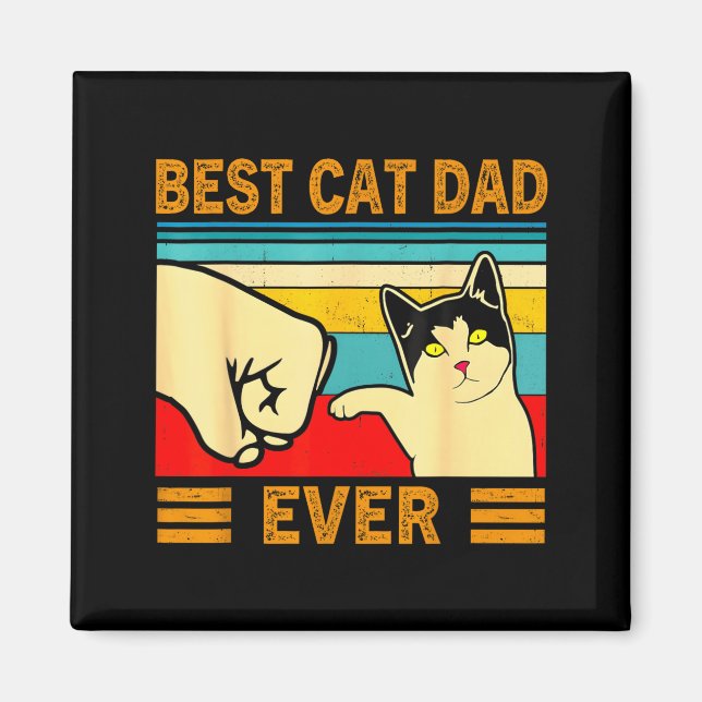 Ca Men Cat Dad Ever Funny Cat Lover Gift  Magnet (Front)
