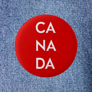 Ca Na Da Canada Dark Monotone 6 Cm Round Badge