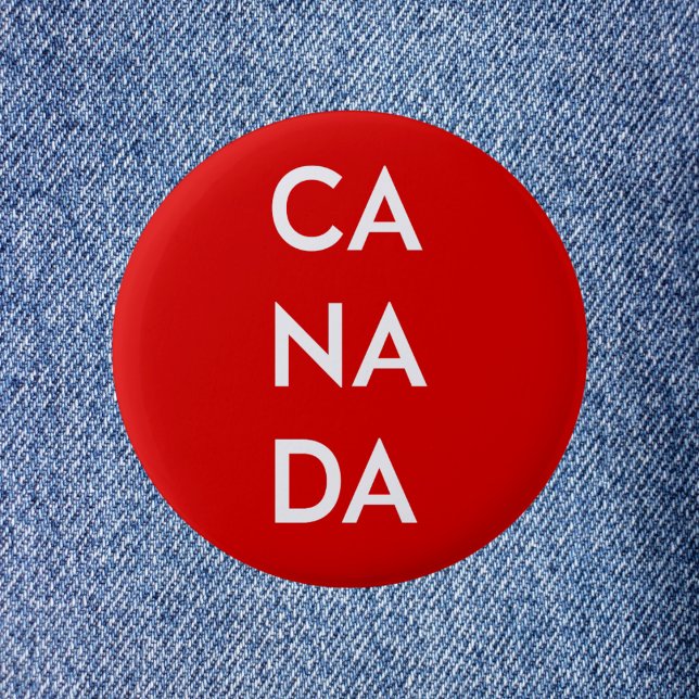 Ca Na Da Canada Dark Monotone 6 Cm Round Badge (Creator Uploaded)