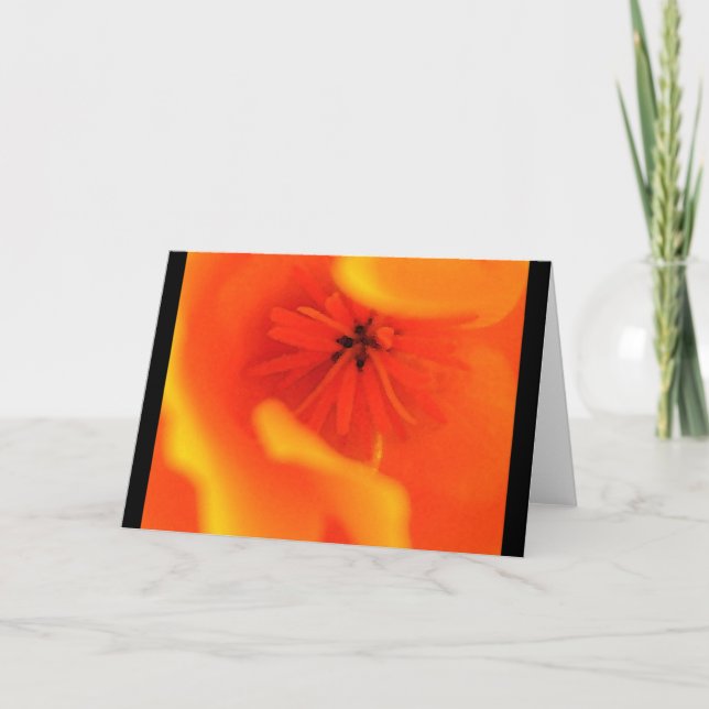 CA Poppy "Heart" NOTECARD/BLANK Card (Front)