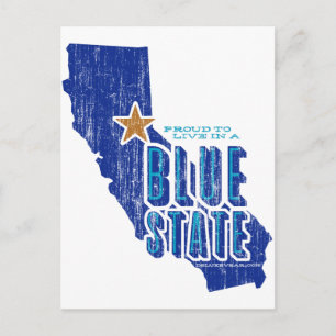 CA - Proud Blue State Postcard
