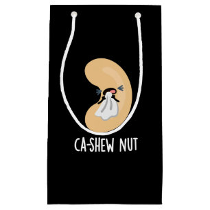 Ca-shew Funny Sneezing Cashew Nut Pun Dark BG Small Gift Bag