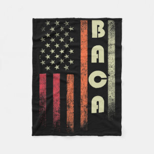 Ca Surname Funny Retro Vintage Birthday American F Fleece Blanket