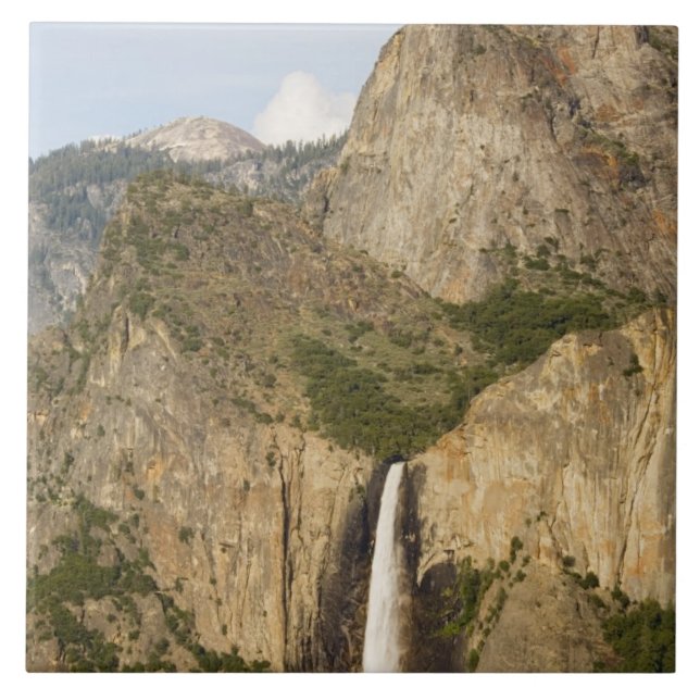 CA, Yosemite NP, Bridalveil Falls Ceramic Tile (Front)