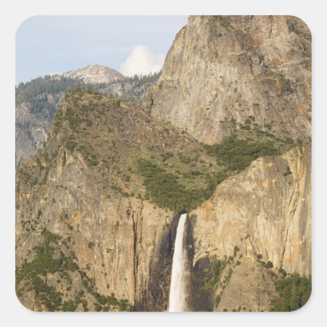CA, Yosemite NP, Bridalveil Falls Square Sticker (Front)