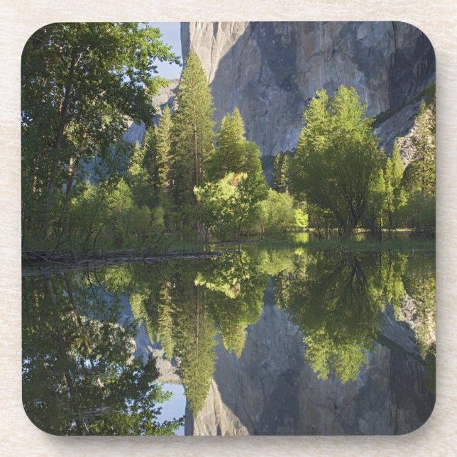 CA, Yosemite NP, El Capitan reflected in Merced Coaster (Front)