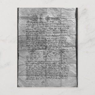 Cabalistic amulet postcard