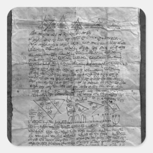 Cabalistic amulet square sticker