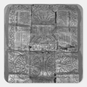 Cabalistic amulet square sticker