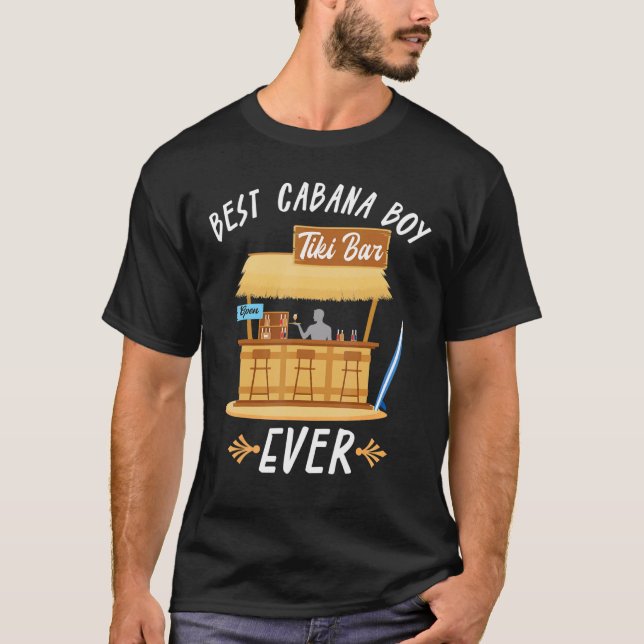 Cabana Boy Tiki Bar Beach Limbo Surfing Bartender  T-Shirt (Front)