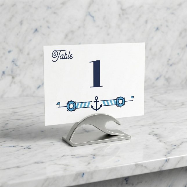 Cabana Sail: Nautical Anchor Table Card (Navigate guests with nautical style.)