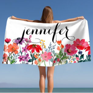 Cabana Vacation Gifts Personalised Name  Beach Towel