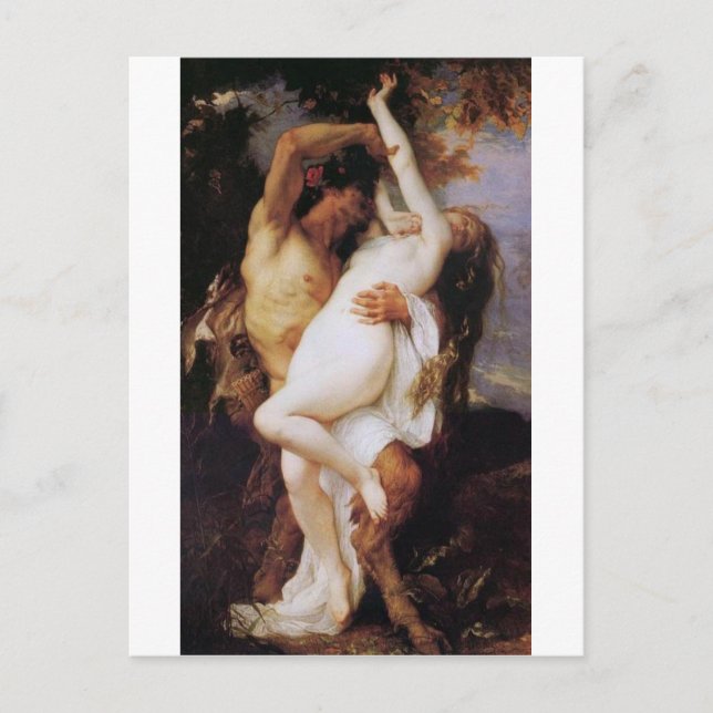 Cabanel  Alexandre  Nymphe  et  Satyr  1860 Postcard (Front)