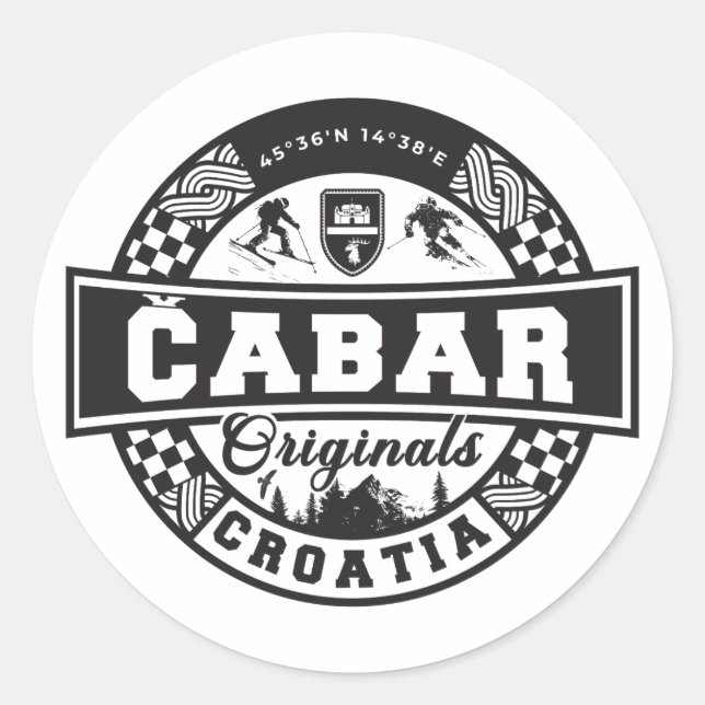 Čabar Originals Classic Round Sticker (Front)