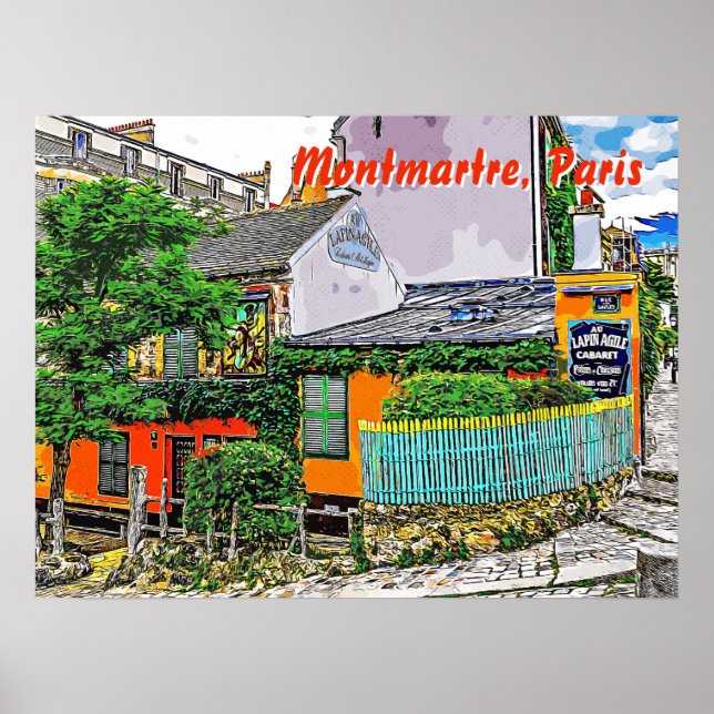 Cabaret Au Lapin Agile. Paris, France. Poster (Front)