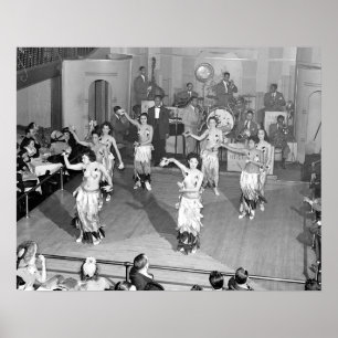 Cabaret Dancers, 1941. Vintage Photo Poster