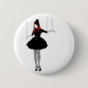 cabaret marionette 6 cm round badge