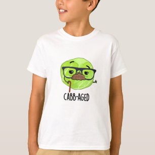 Cabb-aged Funny Old Veggie Cabbage Pun  T-Shirt