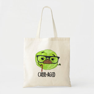 Cabb-aged Funny Old Veggie Cabbage Pun  Tote Bag