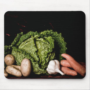 cabbage and vegetables mouse pad