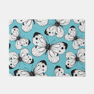 Cabbage butterfly pattern doormat