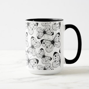 Cabbage butterfly pattern mug