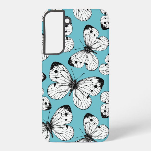 Cabbage butterfly pattern samsung galaxy s22+ case (Back)