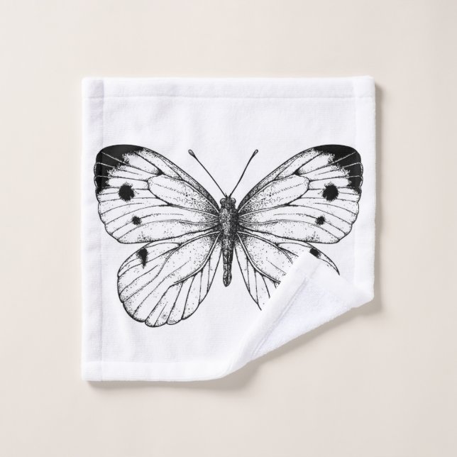Cabbage butterfly wash cloth (Wash Cloth)