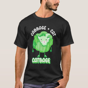 Cabbage Cat Catbage Vegetarian Cabbage T-Shirt