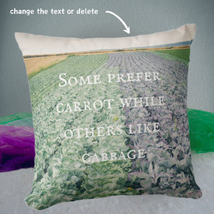 Cabbage Field: green&purple Cushion