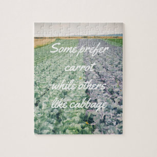 Cabbage Field: green&purple Jigsaw Puzzle