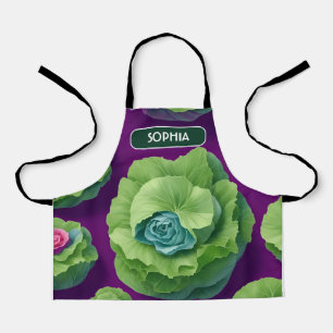 Cabbage Floral Colourful Personalised Pattern Apron