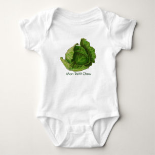 Cabbage in Colour Pencil: Mon Petit Chou: French Baby Bodysuit