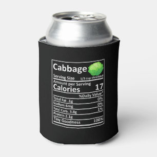 Cabbage Nutrition Food Facts Thanksgiving Costume Can Cooler
