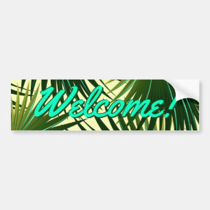 Cabbage palm leaf bumper sticker