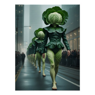 Cabbage Parade in the City Poster