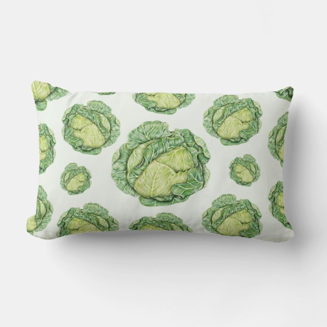 Cabbage Pattern Lumbar Cushion (Front)