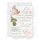 Cabbage Rose God is Love Wedding Invitation