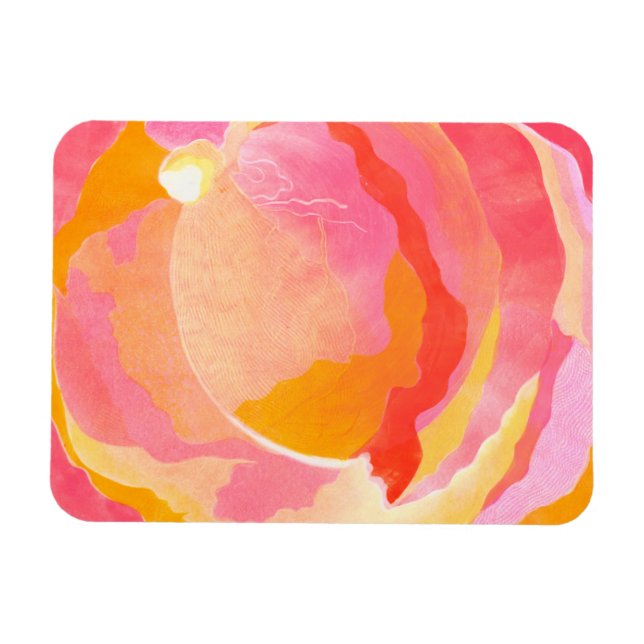 Cabbage Rose III Magnet (Horizontal)