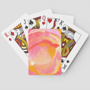 Cabbage Rose III Playing Cards