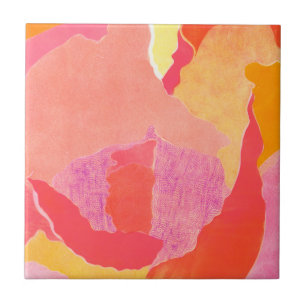 Cabbage Rose IV Ceramic Tile