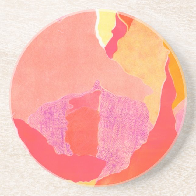 Cabbage Rose IV Coaster (Front)