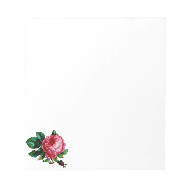 Cabbage Rose Notepad (Front)