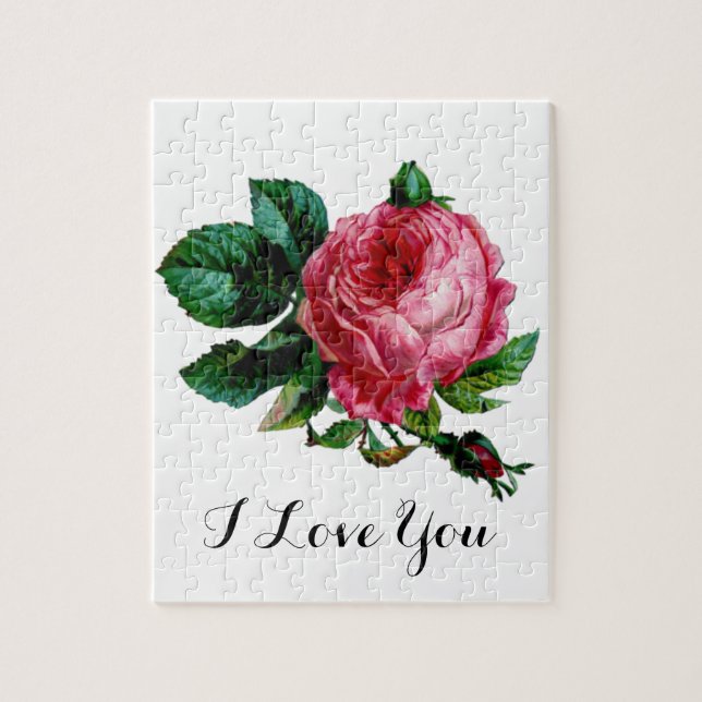 Cabbage Rose Puzzle (Vertical)