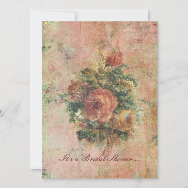 Cabbage Roses Bridal Shower invitation (Front)