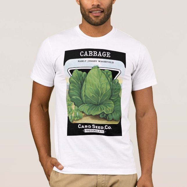 Cabbage Seed Packet Label T-Shirt (Front)