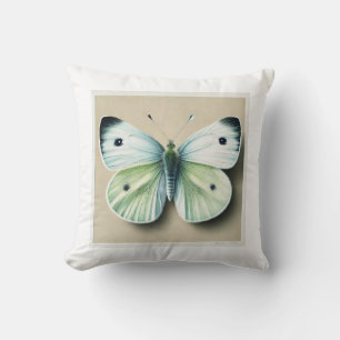 Cabbage white butterfly 120924IREF250 - Watercolor Cushion
